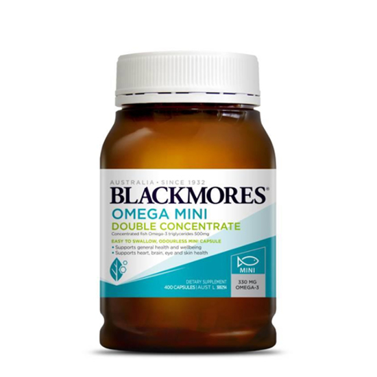 【胶囊因天气原因融化不理赔】Blackmores 澳佳宝 无腥味双倍浓缩型深海鱼油迷你胶囊 400粒 保质期2027.5
